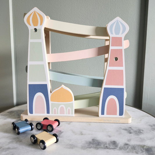 Montessori Wooden Minaret Car Ramp (4pcs)