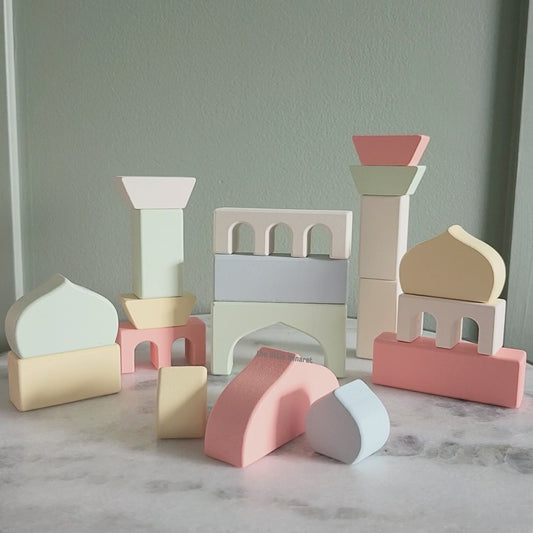 Montessori Wooden Mosque blocks (20pcs)